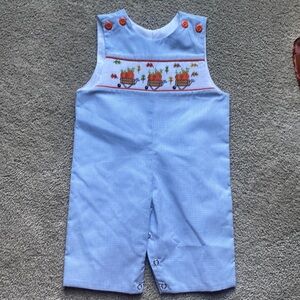 NWT Lulu Bebe Gingham & Pumpkin John John